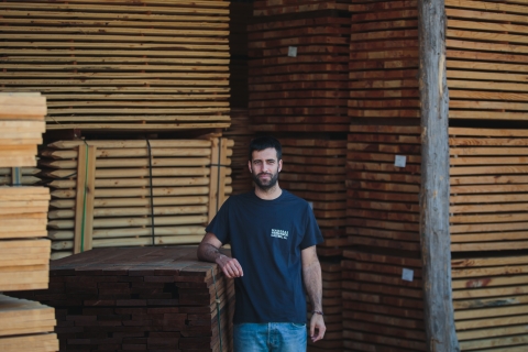 Abel Castro, enxeñeiro forestal e segunda xeración do serradoiro Maderas Hermanos Castro.
